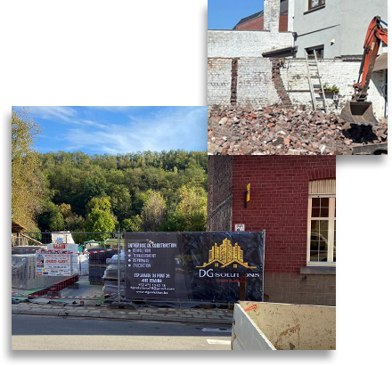 chantier de démolition de l'entreprise DG Solutions